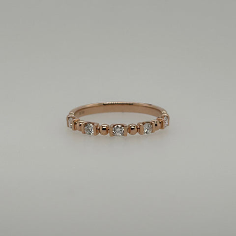 Rose Gold and Diamond Channel set Ring