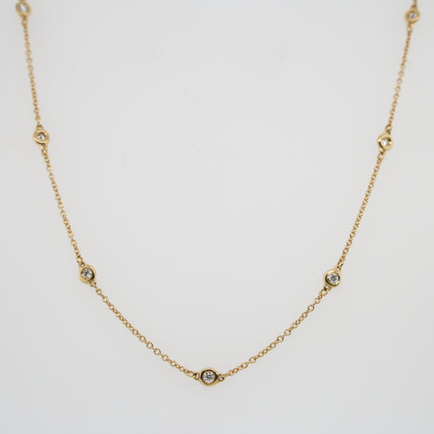 Diamond and Yellow Gold Necklace