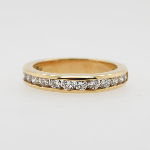 Yellow Gold and Diamond Wedding Band