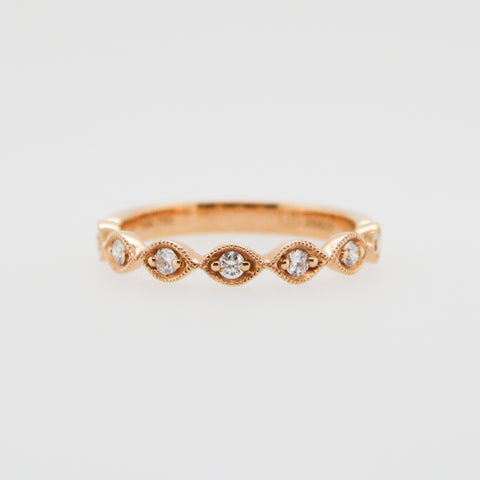 Diamond and Rose Gold Unique Ring