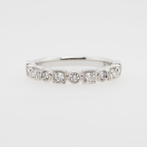 Diamond and White Gold Unique Anniversary Ring