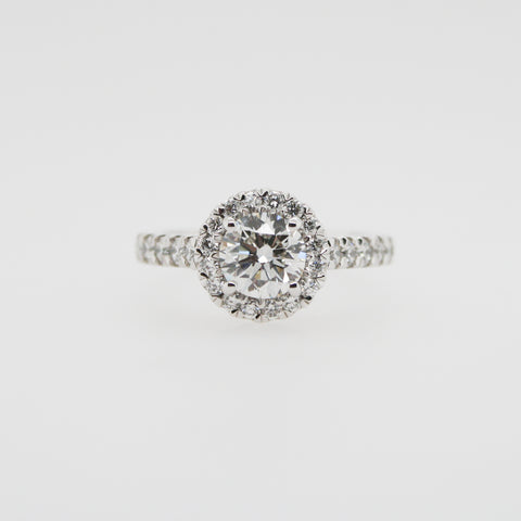 Diamond and White Gold Cluster Ring