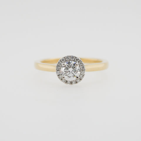 Diamond and Yellow Gold Cluster Ring