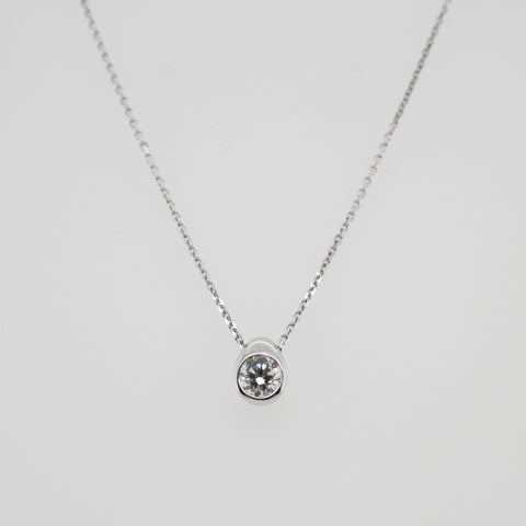 Diamond and white gold rub-over set Pendant