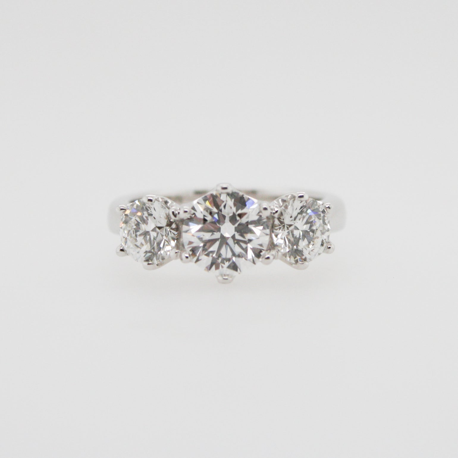 Triple Diamond Engagement Ring Robert White Jewellers