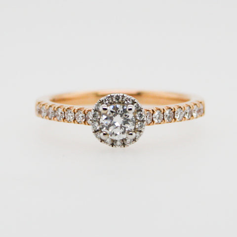 Diamond and Rose Gold Cluster Ring