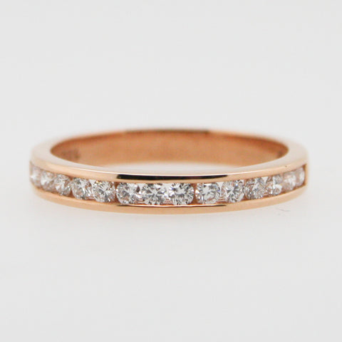 Diamond and Rose Gold Channel Set Ring