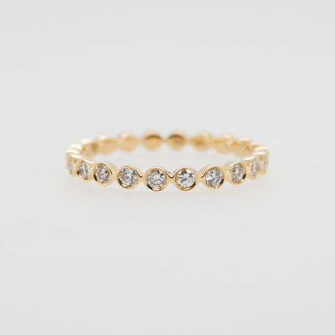 Diamond and Yellow Gold Anniversary Ring